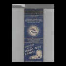 Matchbook Cover Light Up With Duro Test Lamps North Bergen, Nj. Fixed Price $5.95.