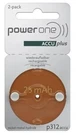 Power One Accu Plus Size 312 Rechargeable Hearing Aid Batteries. Fixed Price $64.22.