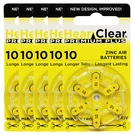 Hearclear Size 10 Zinc Air 1.45V Hearing Aid Batteries Yellow Tab (30 Pack). Fixed Price $10.99.