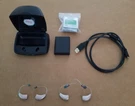 2 Starkey Hearing Aids, Rechargeable, Pair, With Charging Case & Extras. Fixed Price $1500.00.