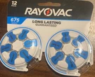 Rayovac Xcell Size 675 1.45V Zinc Air Hearing Aid Batteries (12 Pack). Fixed Price $9.99.