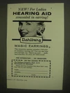 1958 Dahlberg Magic Earrings Hearing Aid - New! For Ladies. Fixed Price $17.99.