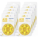 60COUNT Hearing Aid Batteries Size A10 1.45V Zinc-air Yellow Tab Mercury-free. Fixed Price $19.79.