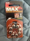 Cvs Max Hearing Aid Battery #312 8 Pack Expires 6/2027 - New. Fixed Price $7.99.