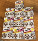 Energizer 312 Battery Lot Of 10 120 Total Exp 12/2029 Hearing Aid Brown Tab. Fixed Price $29.99.