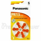 6 Cells X Panasonic Size Hearing Aid Batteries PR13 PR48 1.4V 0%HG Zinc Air. Fixed Price $7.65.