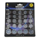 Milestock 25-PCS 3V Lithium Button Battery Assortment CR1620 CR1632 CR2025.... Fixed Price $20.47.