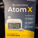 Audien Hearing Atom X Rechargeable Otc Aids Stream Music Uv Case. Fixed Price $160.00.
