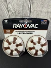 Rayovac Proline Size 312 Zinc Air 1.45V Hearing Aid Batteries (6 Pack). Fixed Price $6.50.