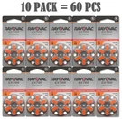 60 Rayovac Extra Mercury Free Hearing Aid Batteries Size 13. Fixed Price $17.90.