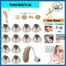 Resound Phonak Silicone Hearing Aid Domes 12 Pack Black Gray Tulip Design. Fixed Price $10.29.