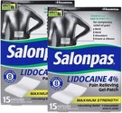 2 - Pack Salonpas With Lidocaine 4% Pain Relieving Gel 30 Patches. Fixed Price $32.70.