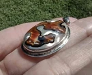 925 Sterling Silver African Turban Shell Pendant Thailand CH8388. Fixed Price $40.00.