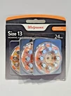Walgreens Hearing Aid Pack Size 13 (24 Batteries). Fixed Price $8.90.