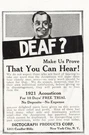 1921 Acousticon Hearing Aid: Prove That You Can Vintage Print Ad. Fixed Price $7.50.
