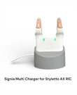 Signia Universal Multi Charger For Styletto Ax Ric With Stand. Fixed Price $150.00.