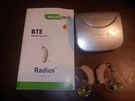Microtech Radius 12 0086 Bte Hearing Aids Left & Right Pair Tested. Fixed Price $200.00.