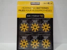 Kirkland Signature Hearing Aid Batteries, Zinc Air, Size 10 (yellow), 48-PACK. Fixed Price $18.00.