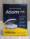 Audien Hearing Atom One Otc Aids Wireless, Rechargeable, Beige (sealed). Fixed Price $37.99.