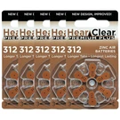 Hearclear Size 312 PR41 Hearing Aid 30 Batteries, - Brown. Fixed Price $15.04.