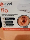 Lucid Fio Otc Hearing Aids Rechargeable Bluetooth App Control Open Box. Fixed Price $89.99.