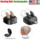 1 Pair Rechargeable Hearing Aid Sound Device Amplifier For Loss. Fixed Price $24.59.