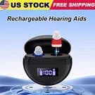 Pair Rechargeable Digital Invisible Hearing Aids Sound Voice Amplifier Mini Ite. Fixed Price $32.49.
