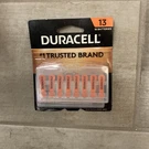 2 Packs Of (16) Duracell Hearing Aid Batteries Size Orange Easytab DA13B16ZM. Fixed Price $15.00.
