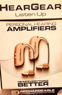 Heargear Listen Up Rechargeable Hearing Amplifier Bte Beige Noise Cancelling. Fixed Price $34.99.