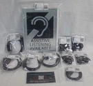 New Listen Technologies Kit Signage LA-304 (4) LA-430 Loop & LA-401 Earphone. Fixed Price $125.00.