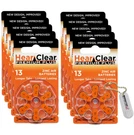 Hearclear Size 13 Hearing Aid Batteries (60 Pack) + Battery Holder Keychain. Fixed Price $17.29.