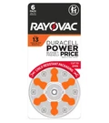 Rayovac Size 13 Hearing Aid Batteries (6 Pack) - New !!!. Fixed Price $9.75.
