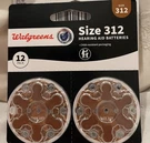 Pack Walgreens Hearing Aid Batteries Sz 312 Exp. 2030. Fixed Price $9.99.