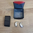 Oticon ALTA2 Pro Minibte Hearing Aids W/case & Tool 1-LEFT 1-RIGHT Red Blue. Fixed Price $139.99.