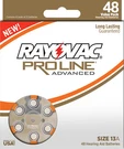 Rayovac Proline Advanced Hearing Aid Batteries Size 13A (48 Pack). Fixed Price $29.99.