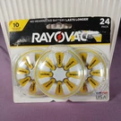 *24 Pack* Genuine Rayovac Hearing Aid Batteries Size 10. A1 Made Usa. Fixed Price $12.00.