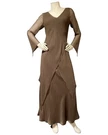 Renata Womens Silk Chiffon Overlay A-line Midi Dress Brown Size 10. Fixed Price $62.40.