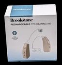 Brookstone Rechargeable Universal Otc Hearing Aid Set BRH-007 12HR -new Open Box. Fixed Price $39.99.