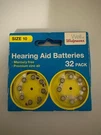 Hearing Aid Batteries Size 32PACK 1,45VOLTS AC230E, 230HP, 10A. Fixed Price $5.00.