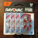 New Rayovac Hearing Aid Batteries Size 13 Orange 24 Pack. Fixed Price $8.42.