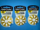 3X Rayovac Size 10 Hearing Aid Batteries (8 Pack) Long Lasting Yellow Tab New. Fixed Price $5.00.