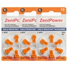 Zenipower Size 13 1.45V Zinc-air Hearing Aid Batteries (18 Pack). Fixed Price $7.95.