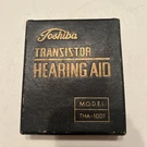 Vintage Toshiba Transistor Hearing Aid Art Deco Untested As Model THA-1001. Fixed Price $14.00.
