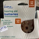 Rite Aid Size 312 Hearing Batteries 24 Packs Of 8 1.4 Volt. Fixed Price $11.04.