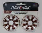Rayovac Hearing Aid Batteres - Size 312 16 Pack + 5 Open. Fixed Price $9.99.
