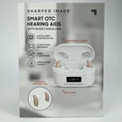 Sharper Image Smart Otc Hearing Aids Noise Cancelling D26AT 20 Hours Recharge. Fixed Price $50.00.