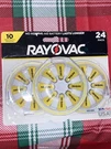 Rayovac Size 10 Hearing Aid Batteries (24 Pack) Made Usa. Fixed Price $5.50.