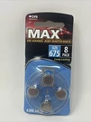 Cvs Max Hearing Aid Batteries Size 675 2( 8 Pack) New. Fixed Price $8.00.