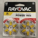 Rayovac Zinc Air Hearing Aid Batteries 12 Pack Size 10 Exp 2030. Fixed Price $10.00.