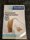 Nuvomed Rechargeable Over The Hearing Amplifier W/ Charging Dock. Fixed Price $9.99.